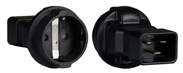 Netzkabel 230V Adapter C20-Stecker -&gt; CEE7/7-Buchse