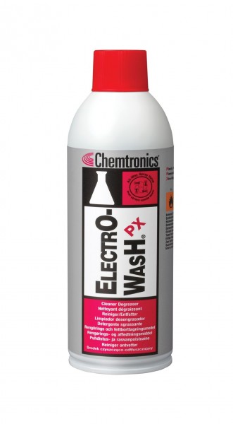 NetPeppers LWL Glasfaser, Reiningungsspray, Chemtronics Electro-Wash PX Reiniger und Entfetter - 1 Sprühdose 400 ml