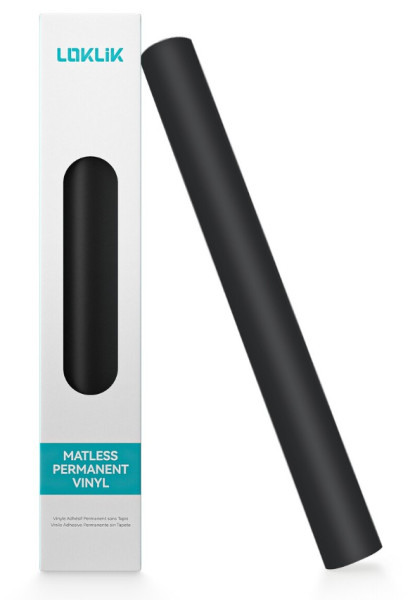 LOKLiK Matless Permanent Adhesive Vinyl - Mattschwarz - 33 x 305 cm