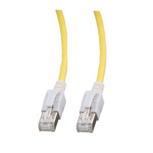 Patchkabel RJ45, CAT6A 500Mhz, 3m, gelb; S-STP(S/FTP); VC LED in den Steckern!,