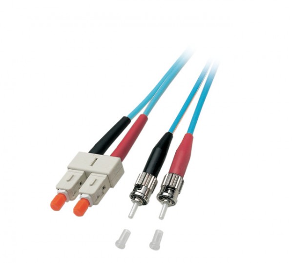 LWL-2-Faser-Patchk. 40mtr. ST-SC, 50/125um, OM3