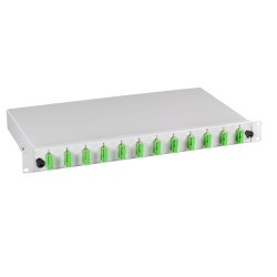 LWL-Patchpanel Spleisbox,19&quot;, 6xSC-Duplex, 50/125um, OM5, ausziehbar,
