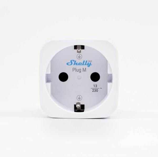 Shelly · Plug &amp; Play "Plug M Gen3 White" · Smarter Zwischenstecker · 13A · Messfunktion · WLAN · BT · weiß