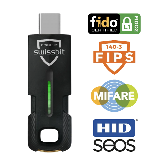 Swissbit iShield Key 2 FIDO2 FIPS USB-C in Retailverpackung