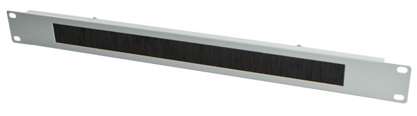 ALLNET 19&quot;zbh. Kabeldurchführungsplatte, 1HE, Metall, Lichtgrau, mit Bürste,