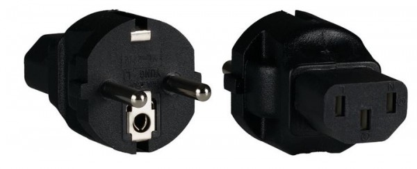 Netzkabel 230V Adapter CEE7/7-Stecker -&gt; C13-Buchse