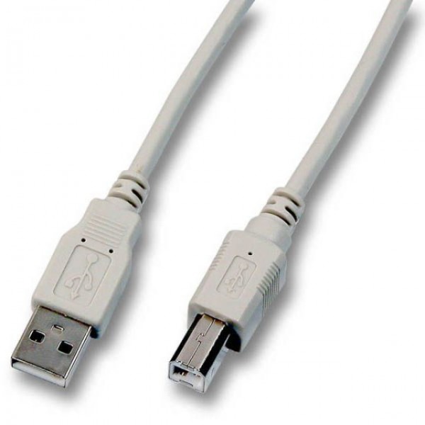 Kabel USB, A(St) => B(St), 0.5m, USB2.0, grau