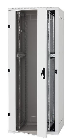 Triton 19"Schrank 42HE, B800/T 800, Lichtgrau, bis 800Kg, Glasstüre,