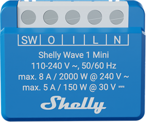 Shelly · Unterputz · "Wave 1 Mini LR" · Z-Wave