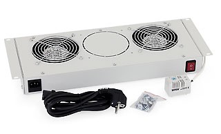 Triton 19"Wandgehäuse,zbh. RBA-6+RUA+RCA-Serie, Lüftereinheit mit 3x Lüfter, erweiterbar, Lichtgrau,