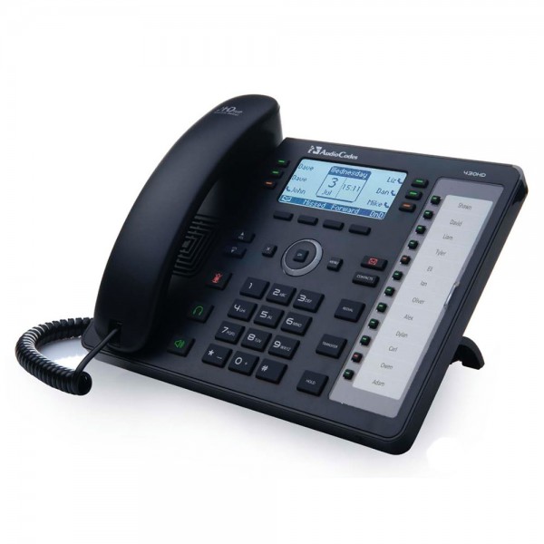AudioCodes SfB IP-Phone 430HD, Gigabit, PoE, Black